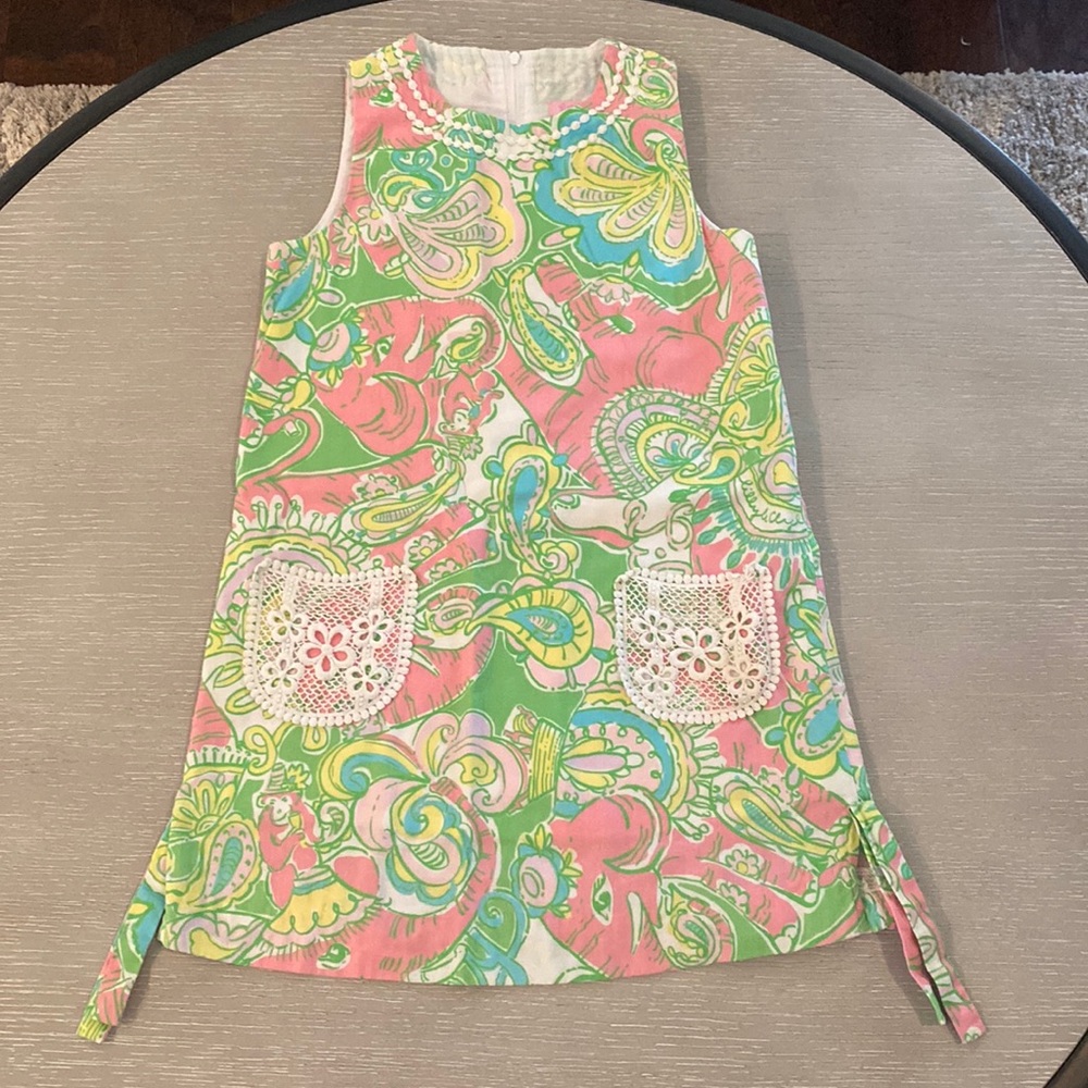Lilly Pulitzer Chin Chin Shift Dress Girls Size 8